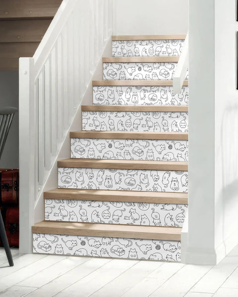 Stair Decals Piano Keys Stickers Set 13 Pieces Peel And Stick Vinyl Riser Decals For Home Decor Easy Install Removable Without Damaging Surfaces G662 Color Dope Modern Staircase Makeover