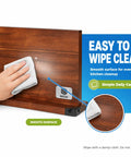 Hand cleaning brown Built In Sharpener Magnetic Knife Block With Double Sided Storage Keeps Up To 12 Knives And Metal Kitchen Tools No Brainer For Countertop Organization Brown Finish Built For Everyday Home Cooks surface