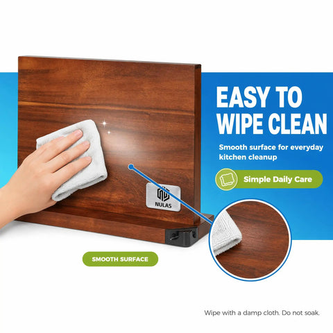 Hand cleaning brown Built In Sharpener Magnetic Knife Block With Double Sided Storage Keeps Up To 12 Knives And Metal Kitchen Tools No Brainer For Countertop Organization Brown Finish Built For Everyday Home Cooks surface