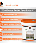 Real Deal Penetrating Concrete Sealant For Driveways And Garage Floors Top Shelf Water Based Silane Siloxane Repellent for unsealed stone.