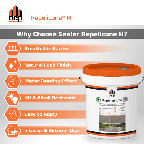 Real Deal Penetrating Concrete Sealant For Driveways And Garage Floors Top Shelf Water Based Silane Siloxane Repellent for unsealed stone.