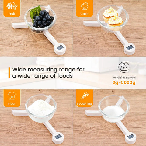 Folding Digital Kitchen Scale Highly Accurate Compact Food Scale With LCD Display Portable On The Go Weighing Scale Multiple Unit Options