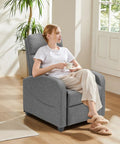 Woman sitting on Ultra Comfy Massage Recliner Chair For Adults With Adjustable 90 to 160 Degree Recline Dual Foot Extension
