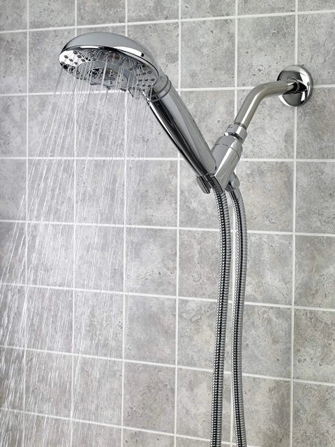 Pure 7 Setting Filtered Shower Handle With Easy Install 1.75 GPM Flow Chrome Finish Watersense Certified Chlorgon Filtration System