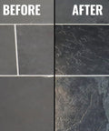 Before and after of High Gloss Finish And Sealer For Stone Tile And Masonry Inside The Home 1 Gallon Water Based Protective Coating effect.