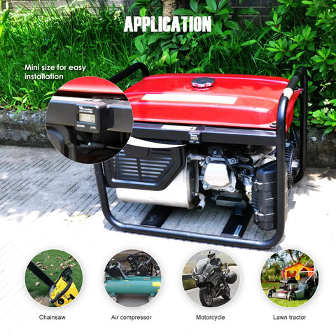 Digital Mini Vibration Activated Hour Meter For Gas Engines, Keeps Real Running Hours 0 To 999.99, Non Resettable, 3 Interval Maintenance Reminders, Compact Time Gauge For Lawn Equipment Generators And Small Motors on generator