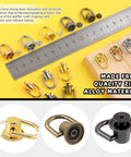 Bronze D Ring Rivet Set For Leather Purses And Handbags 21 Piece Kit with various finish samples and ruler