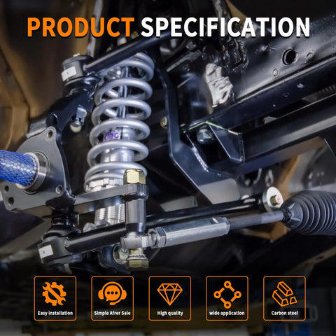 Product specification of Rugged 7/8 Inch Bore Spherical Rod End With 7/8-14 Right Hand Thread And Teflon Liner, Chromoly Heim Joint, Male JMX14T-770 RH, Precision Machined Rod End Built For High Load, 4.38 Inch Overall Length, 2.00 Inch Thread Length installed in suspension linkage