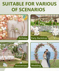 Wooden Wedding Arch Backdrop Stand 7.4 Ft For Outdoor Ceremonies used for various events like weddings and parties.