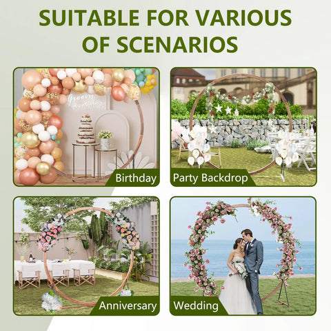 Wooden Wedding Arch Backdrop Stand 7.4 Ft For Outdoor Ceremonies used for various events like weddings and parties.