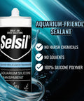 Clear Aquarium Silicone Sealant For Glass Tanks With High Elasticity Fish Safe And Solvent Free Ozone Resistant 10.14 Fl Oz bottle