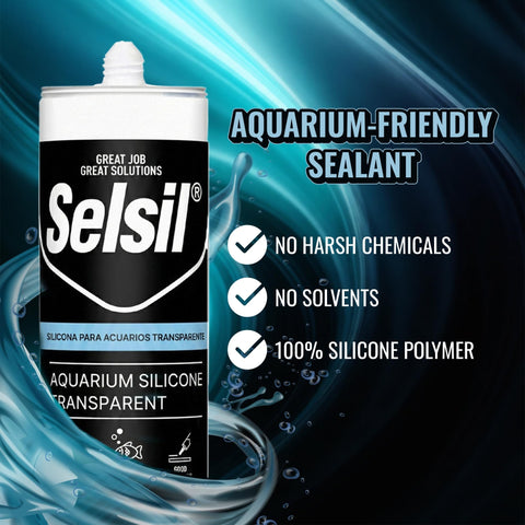Clear Aquarium Silicone Sealant For Glass Tanks With High Elasticity Fish Safe And Solvent Free Ozone Resistant 10.14 Fl Oz bottle