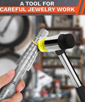 Go To Lightweight Double Sided Rubber Mallet Hammer With Plastic Head And Stainless Steel Non Slip Ergonomic Grip in use