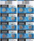 Heavy Duty AG13 LR44 A76 357 Alkaline Button Cell Batteries Bulk Pack Of Twenty, two packs of alkaline button batteries.