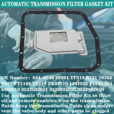 Automatic Transmission Filter Kit For Toyota Camry 1986 To 2001, Solara 1999 To 2001, Celica 1986 To 1999 with gasket