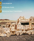 3D Wooden Puzzle for Adults and Teens, Mechanical Truck Crane Model Kit, DIY Wood Craft Hobby Toy, Family Project for Hobbyists, Women and Men, 428 Pieces, Challenging Hands On Build, Educational Fun, wooden truck crane model