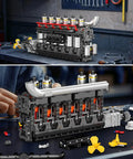 Aircraft Carrier Engine Building Set With Intelligent Chip Drive That Runs, Build Your Own STEM Engine Model in workshop view