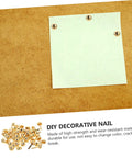 Must Have 100 Piece Paper Fasteners Brads For Scrapbooking And Card Making, paper brads installed on cork board with note