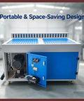 Industrial 220V Dust Collector for Welding Fume Extraction With High Efficiency Multi Stage Filtration grinding dust control shown from the side.