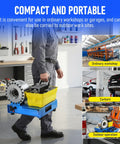 Industrial Grade Pneumatic Hydraulic Hose Crimping Machine With Air Over Oil Technology, portable tool in workshop.