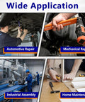 Offset Extension Wrench Kit With Clamps And Drive Adapters 1/2, 1/4, 3/8, Reach Tight Spaces in various repair applications