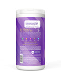 Back view of All Purpose Cleaning Wipes French Lavender Scent for Multi Surface Use Compostable Wet Wipes 70 Count Pack