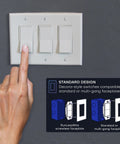A person using the Battery-Free DIY Wireless Light Switch Kit With 150Ft RF Range Self-Powered By Kinetic Energy Remote Controls