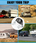 Heavy Duty RV Class III Tow Safety Cable Kit With S Hooks, 7 Ft Coiled Cables, 7500 Lb Capacity, 2 Pack Replacement BX88196