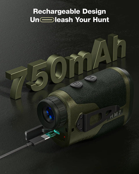Straight Shooter Laser Rangefinder For Hunting With Seven X Magnification And Twelve Hundred Yard Range Built For Dense Cover Featuring Quick Speed Calculations Waterproof Build And Carry Pouch