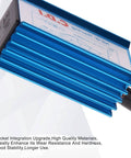 Close-up of blue AC 6 Pin Racing CDI Box For CG125 150cc 200cc 250cc Vertical Engines, showing plug and cooling fins.