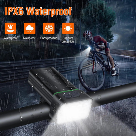 Beefy 900 Lumen USB C Rechargeable Front Bike Headlight And 5 Mode Taillight For Night Riding With 15 Total Modes Long Battery Life Fast USB C Charge Perfect For Cyclists And Commuters