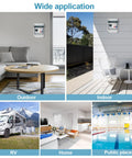 5 Way Circuit Breaker Box IP65 Weatherproof Distribution Enclosure installed in various indoor and outdoor settings.