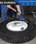 Person using Bead Breaker Tire Tool For Easy Removal And Seating, Heavy Duty Tire Hammer For Auto Shops And DIY Enthusiasts, 35429