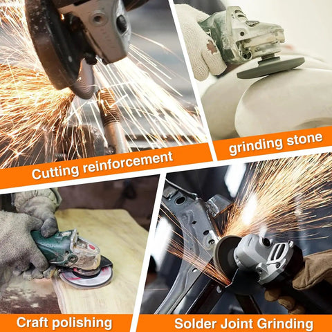 4.5 Inch Angle Grinder Disc Set with 8 Cutting Wheels, 1 Grinding Wheel, 1 Flap Disc used for cutting, grinding, polishing