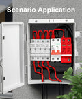 All Weather Outdoor Electrical Junction Box With Waterproof Abs Panel Enclosure And Removable Grille Snap Lock Hinged Cover featuring wiring connections.