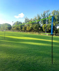 Portable Outdoor Volleyball Net Set For Backyard Or Beach With Easy Snap On Poles No Tools Needed For Quick Setup 4 Adjustable Heights