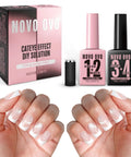 2 In 1 UV Nail Glue And Builder Gel Top Coat Kit With Cat Eye Effect Magnet Included Hema Free For Press On Nails Rock Solid Bond