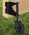 Heavy Duty Gate Wheel Casters For Outdoor Wooden And Fence Gates, Spring Loaded Wheel With 360 Degree Swivel, Shock Absorbent Rollers