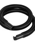 Coiled black vinyl vacuum hose, 1.25 inch by 4 foot, flexible with standard ports, Durable 1.25 Inch By 4 Foot Flexible Wet Dry Vac Hose Replacement.