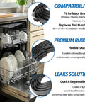 Open dishwasher with installed Dishwasher Door Gasket Seal Replacement For Whirlpool Maytag KitchenAid Kenmore Amana, showing tight seal.