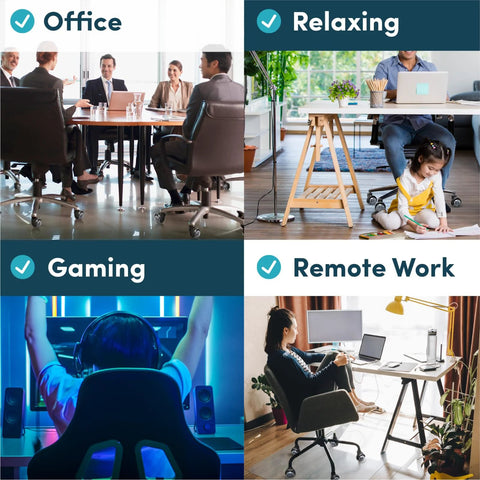 heavy-duty office chair wheels for office, gaming, remote work, relaxing