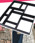 Walk Path Maker Concrete Molds 10 Grid Reusable Stepping Stone Paver in black polypropylene for DIY garden paths.