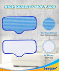 Washable Microfiber Steam Mop Pads For Dupray Neat And Schenley Mops, Reusable 6 Pack Replacement Pads design and texture details