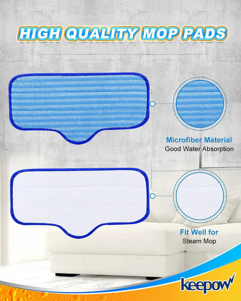 Washable Microfiber Steam Mop Pads For Dupray Neat And Schenley Mops, Reusable 6 Pack Replacement Pads design and texture details
