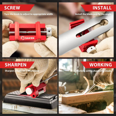 Angle Fixing Honing Guide For Whetstone Sharpening No Frills Edge Setup For Chisels And Planes 0 To 2 Point 55 Inches Red One Piece Woodworking Tool That Makes Sharpening A Breeze
