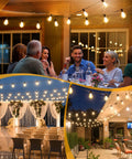 25Ft Solar String Lights With Remote, 3 Lighting Modes, Waterproof Dimmable Patio Lights With 11 S11 LED Bulbs, Warm 2700K Glow