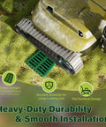4In Grate Yard Drain With Expanded Drainage Surface For Sump Pump Discharge And Downspout Extensions, installed on lawn