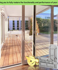Sliding door with 4 Set Sliding Screen Door Roller Replacement Kit With One And One Quarter Inch Concave Steel Ball Bearings And Corner Inserts