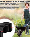 Heavy Duty Inner Tube For 4.80/4.00-8 Tires With TR87 Angled Valve Stem in wheelbarrow, woman gardening