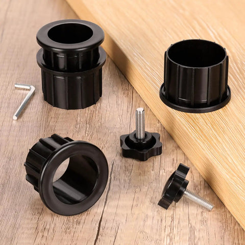 Umbrella Base Replacement Parts Kit With Ring Plugs And Two M8 Threaded Knobs Easy Swap For Outer 1.9 Inch Ring And Inner 1.5 Inch Ring